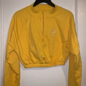 Cinch cropped sweatshirt